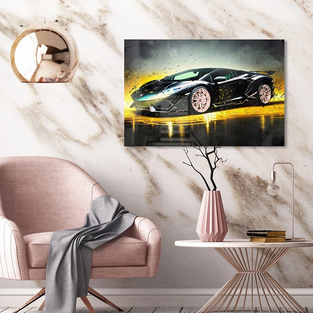 Splatter Lambo by Adrian Vieriu Ros on Acrylic