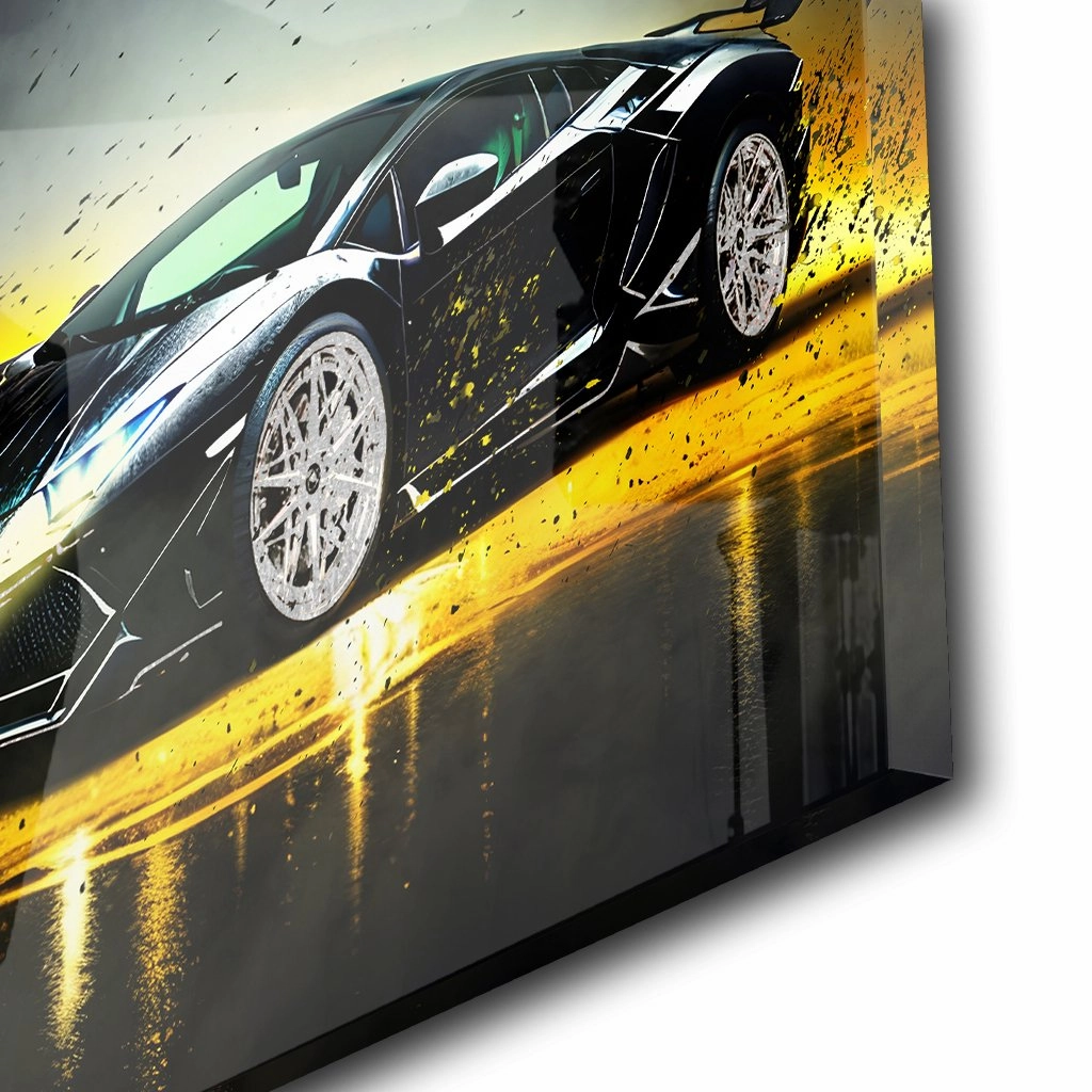 Splatter Lambo by Adrian Vieriu Silver on Acrylic