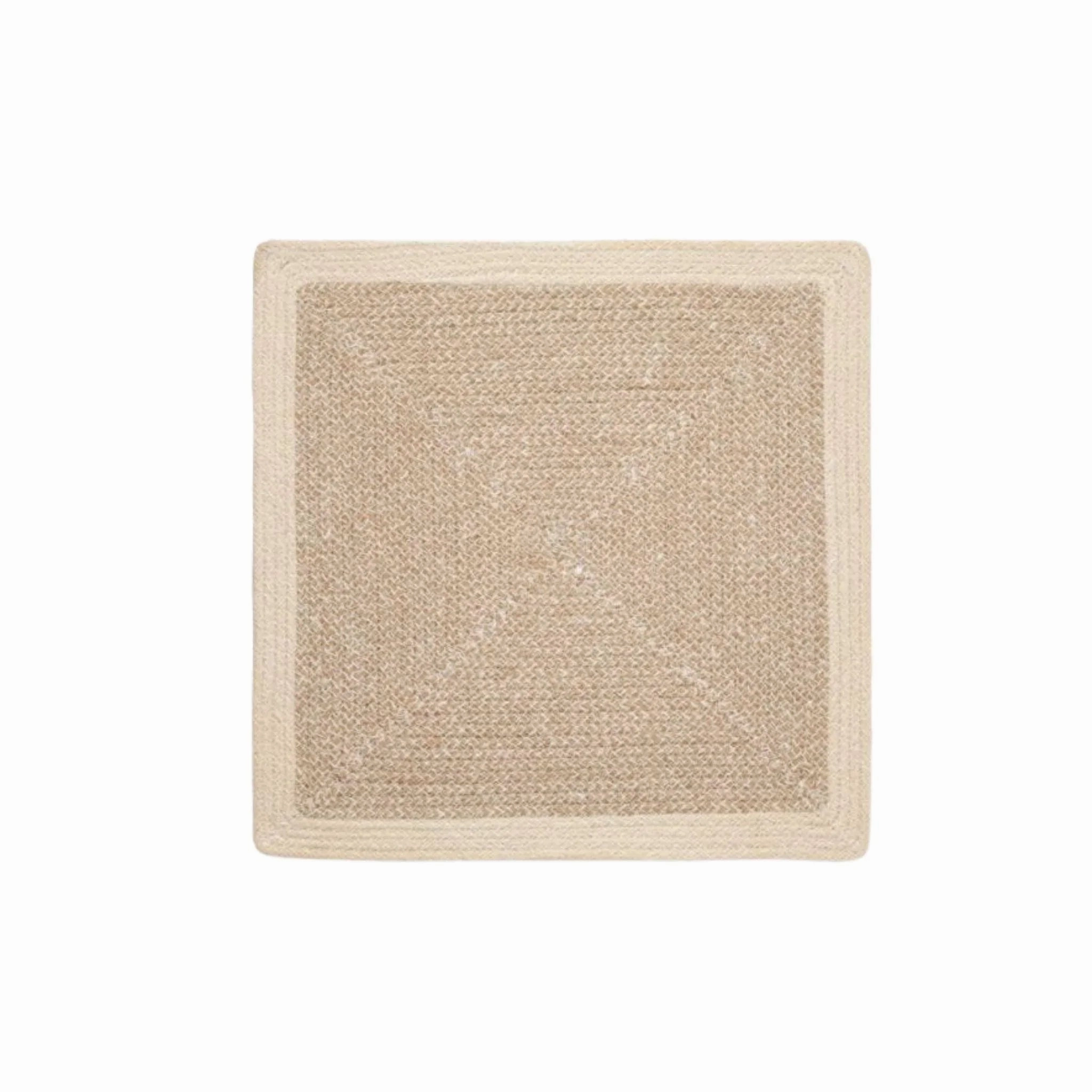 Square Dark Jute Woven Placemats mini desktop sculpture