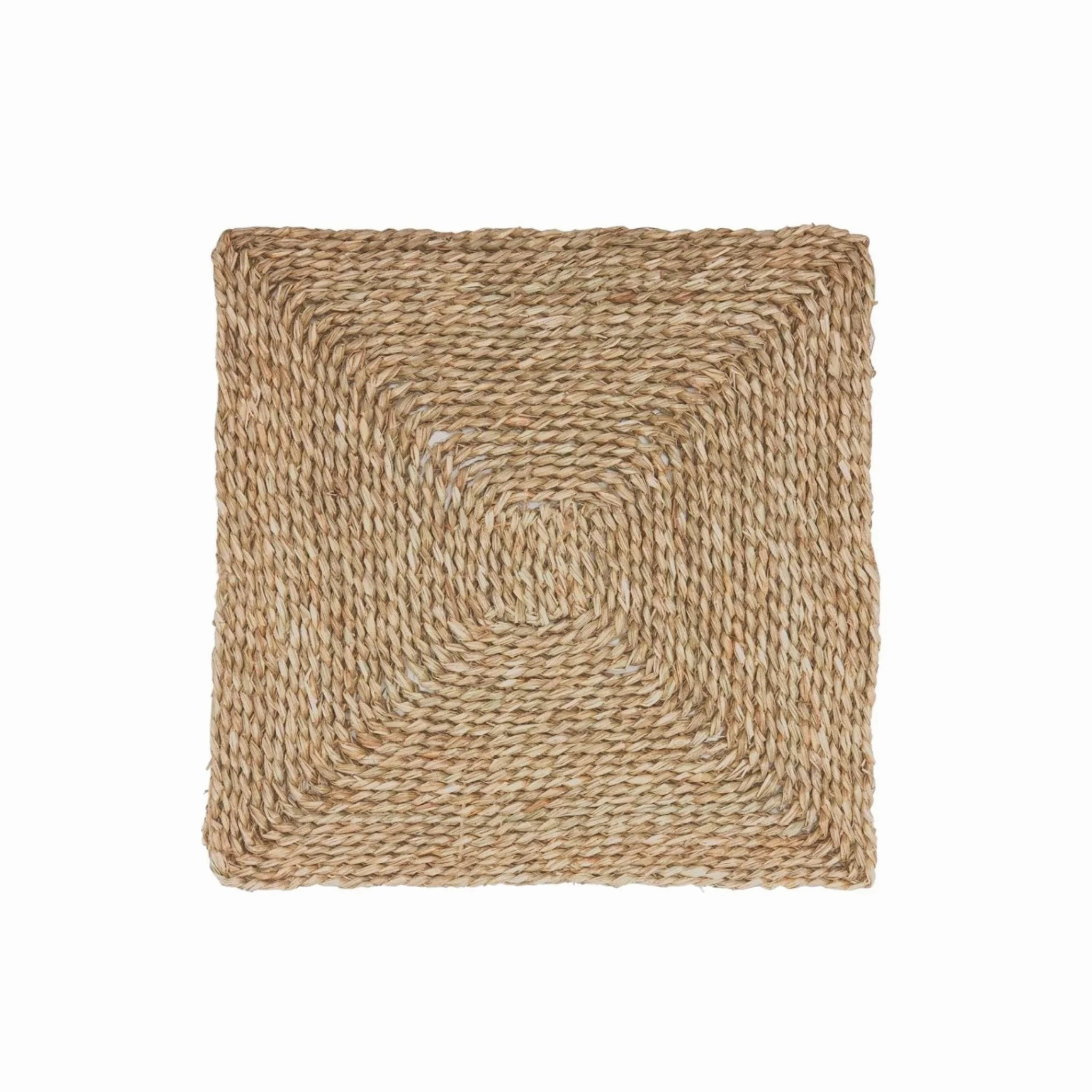 Square Natural Seagrass Placemats mini desktop sculpture