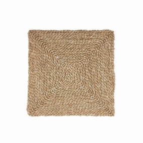 Square Natural Seagrass Placemats mini desktop sculpture
