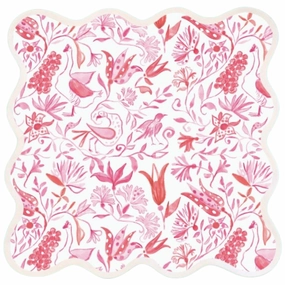 Square Scalloped Placemat, Birds of Paradise - Pink mini desktop sculpture