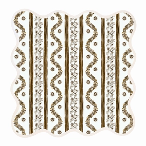 Square Scalloped Placemat, Boxwood Garden - Espresso mini desktop sculpture