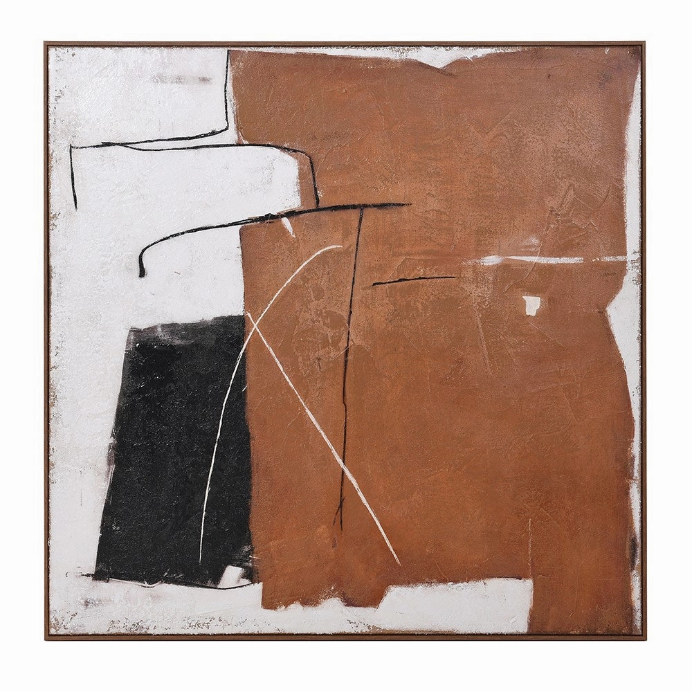 Square Textured Framed Canvas 100cm