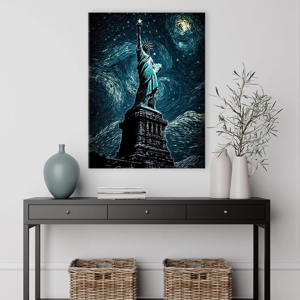 Statue of Liberty - van Gogh Style by Markus Mikolai 