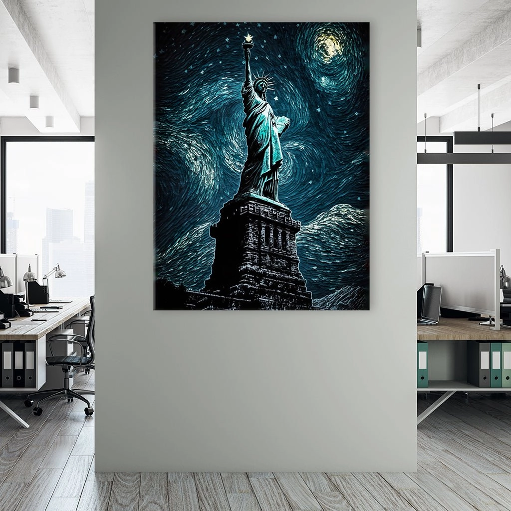 Statue of Liberty - van Gogh Style by Markus Mikolai 