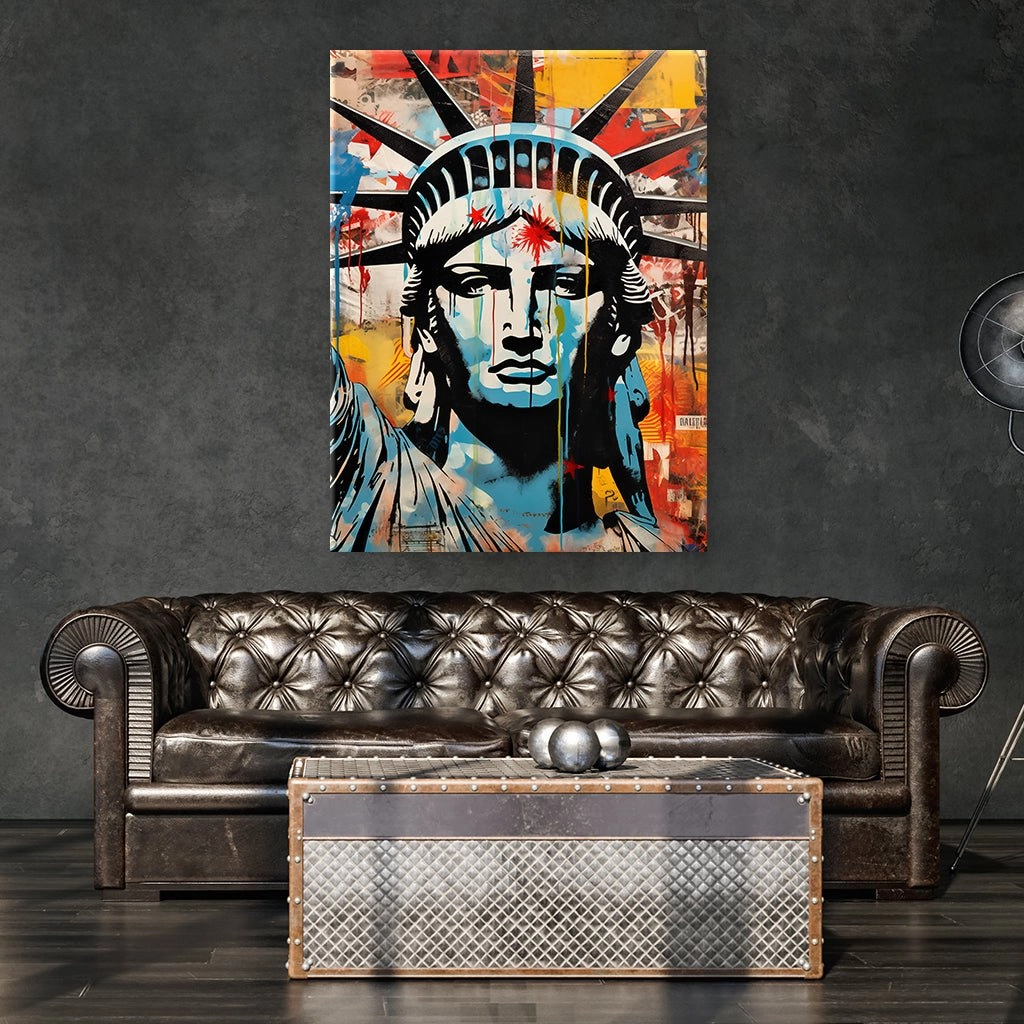 Statue of Liberty Pop Art by Frank Daske