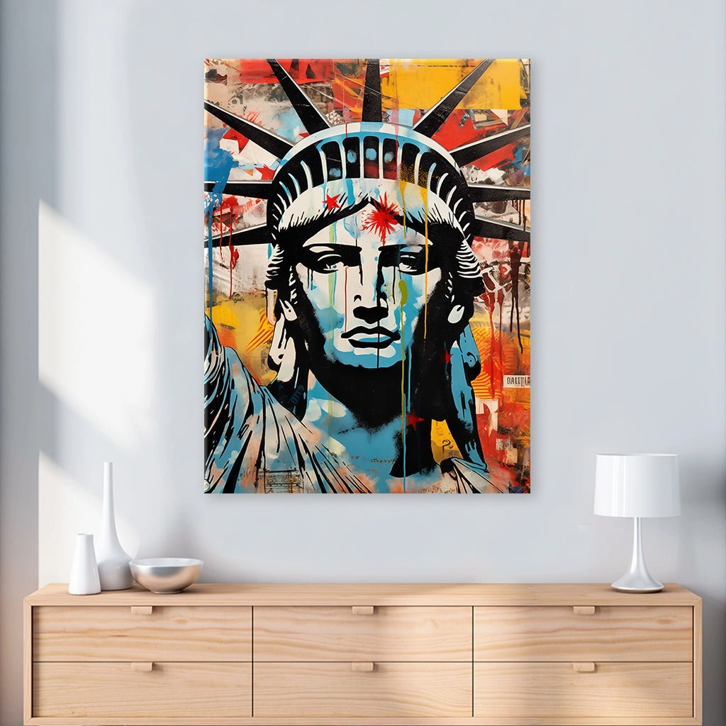 Statue of Liberty Pop Art by Frank Daske