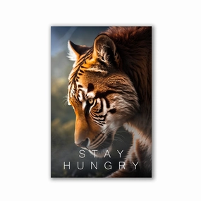 Stay Hungry - Tiger by Adrian Vieriu framed mural artwork