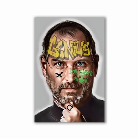 Steve Jobs by Zuppini framed mural artwork