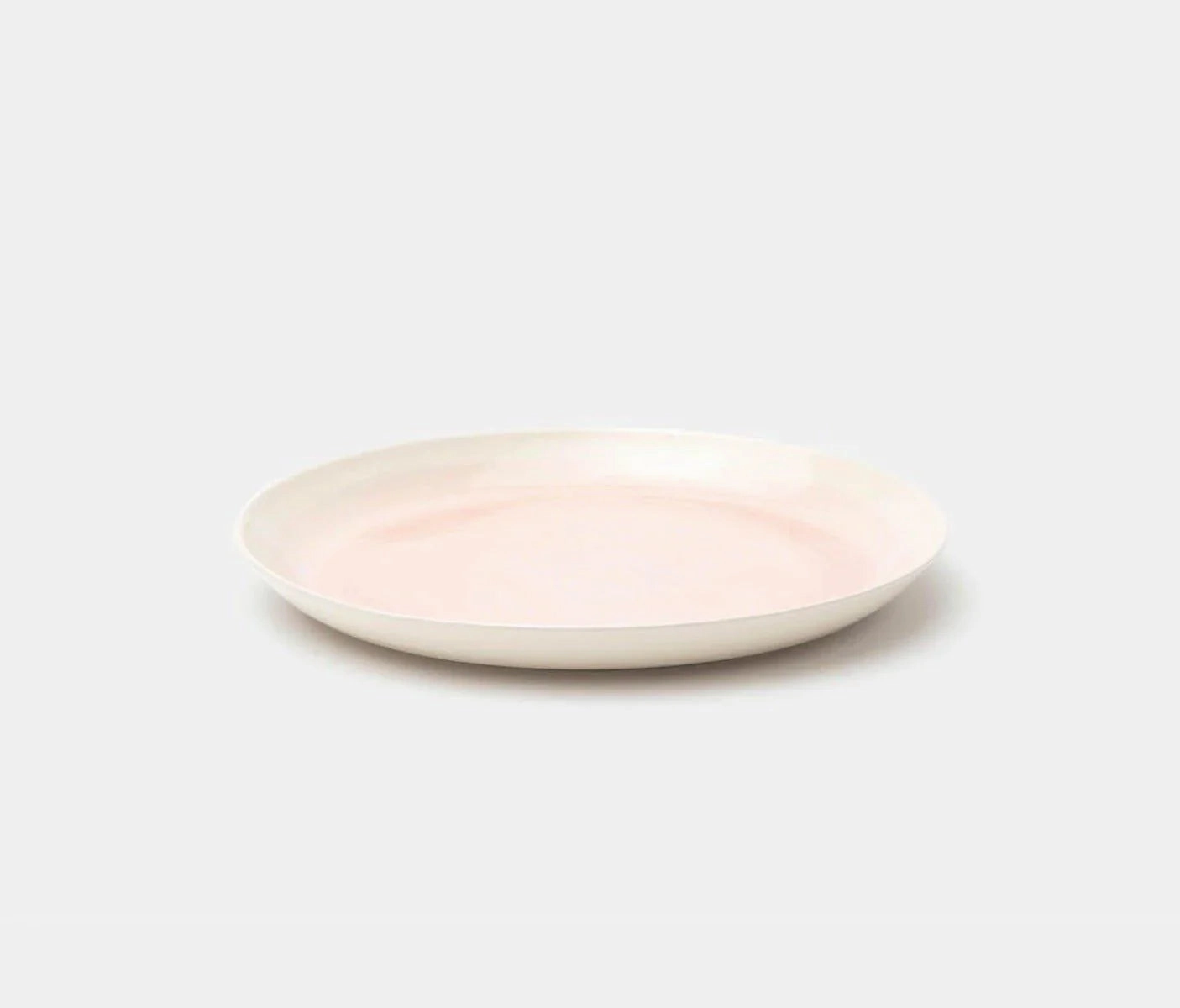 Stoneware Salad Plates in Vintage Rose and Cream