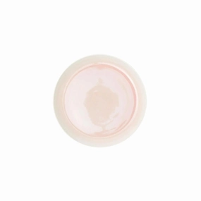 Stoneware Salad Plates in Vintage Rose and Cream mini desktop sculpture
