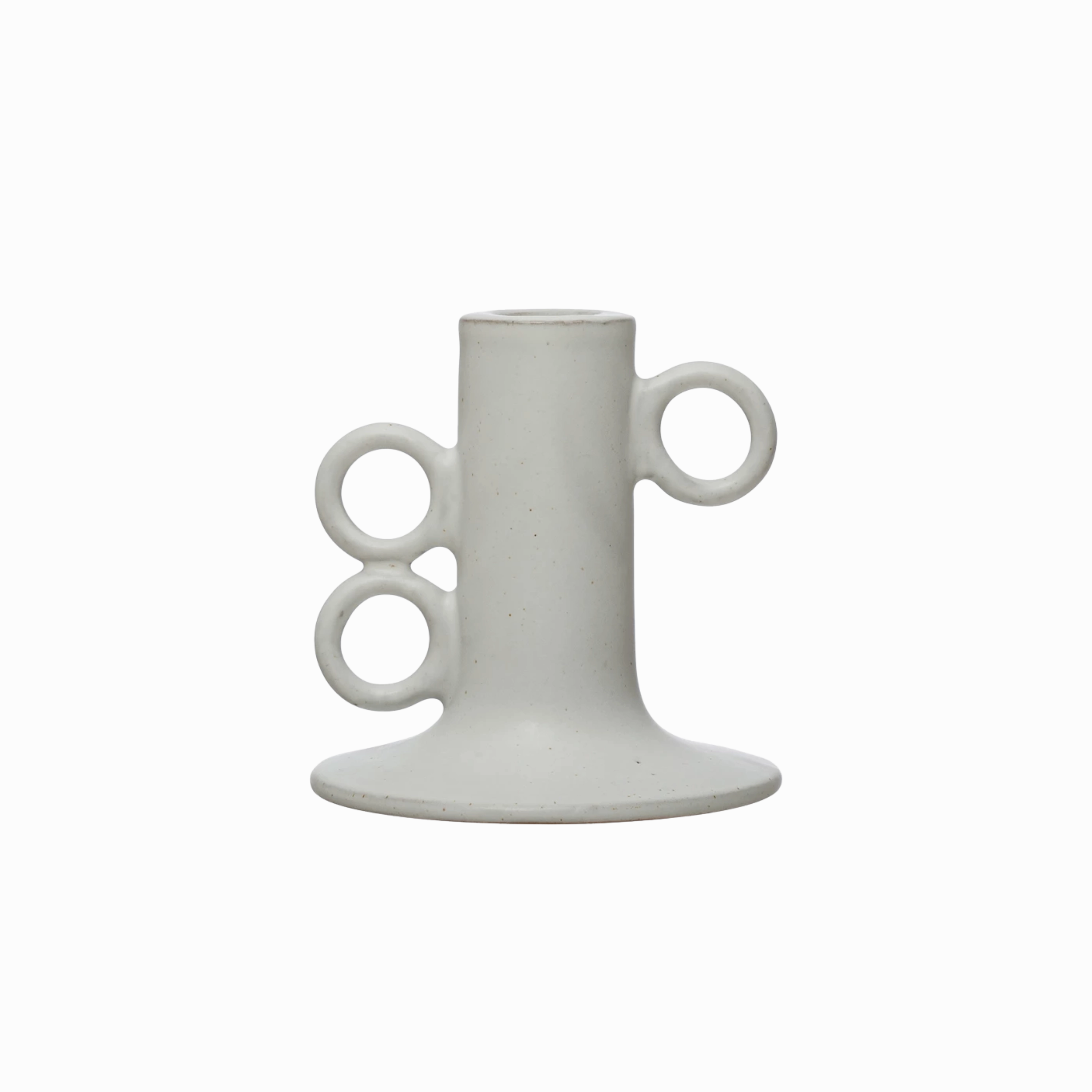 Stoneware Taper Holder minimalist art object  