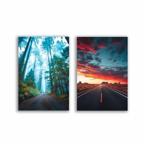 Straight on - Duo by Calibreus framed mural artwork