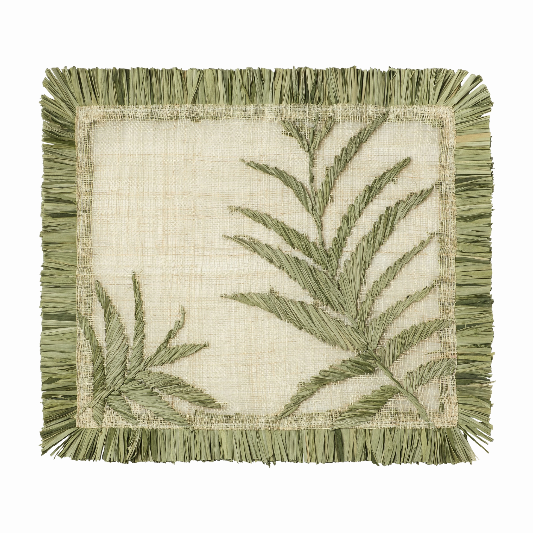 Straw Frond Placemat, Set of Four mini desktop sculpture