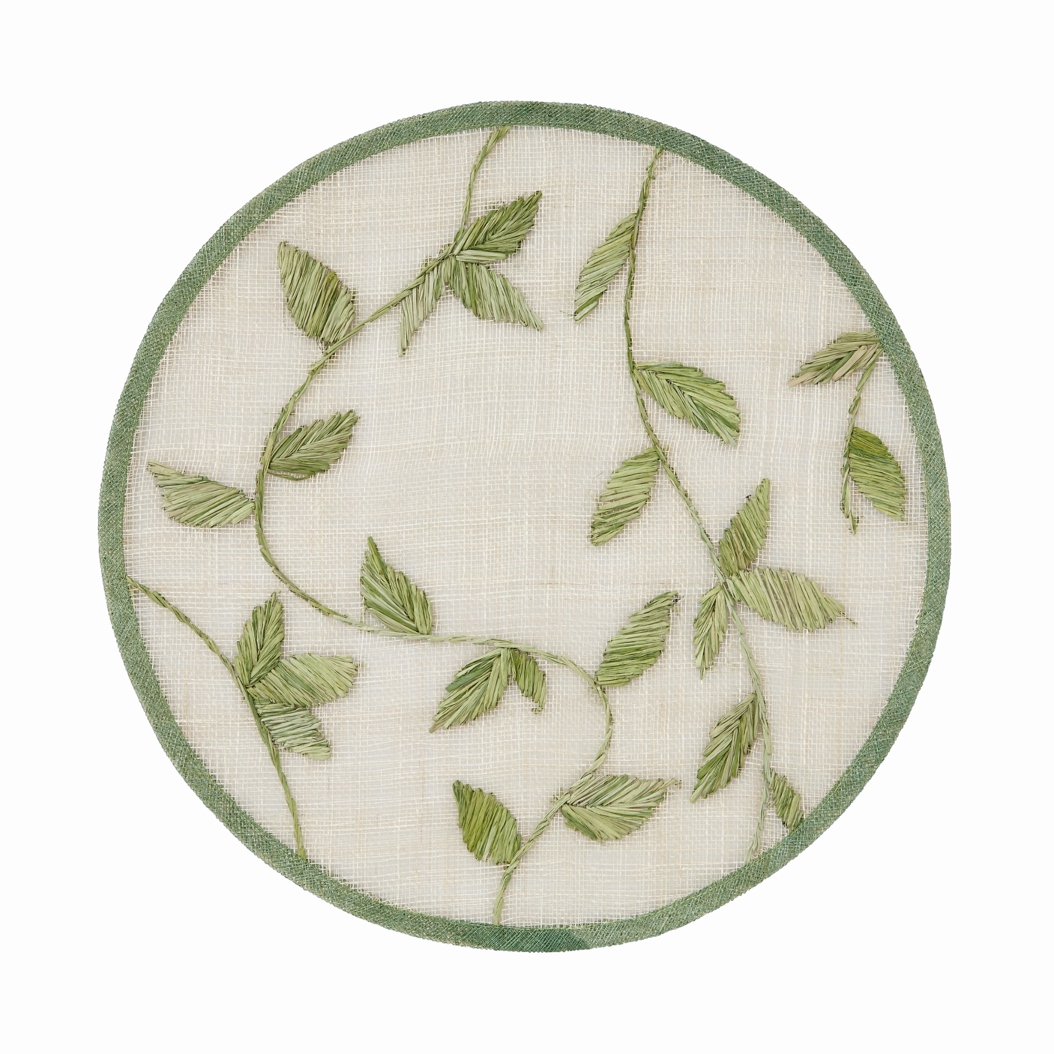 Straw Leaf Placemat, Leaf Green, Set of Four cute desktop display