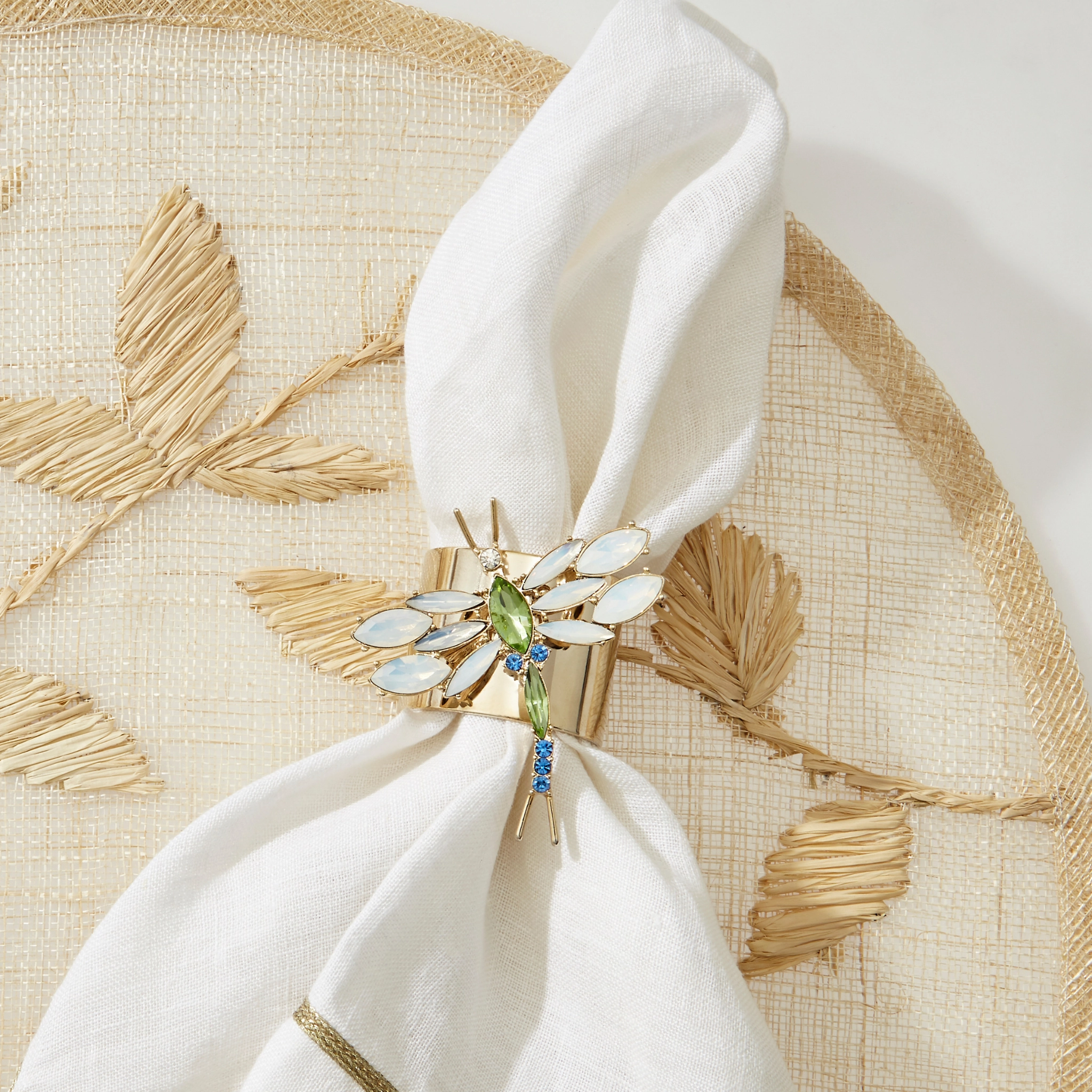 Straw Leaf Placemat, Natural, Set of Four