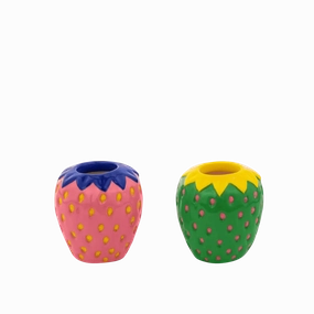 Strawberries Candle Holder Set minimalist art object  