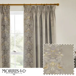 Strawberry Thief Embroidered Floral Velvet Pencil Pleat Curtains Biscuit modern fashion rug  