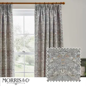 Strawberry Thief Jacquard Floral Pencil Pleat Curtains Biscuit modern fashion rug  