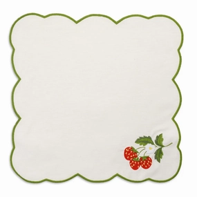 Strawberry Embroidered Placemat & Napkin Set mini desktop sculpture