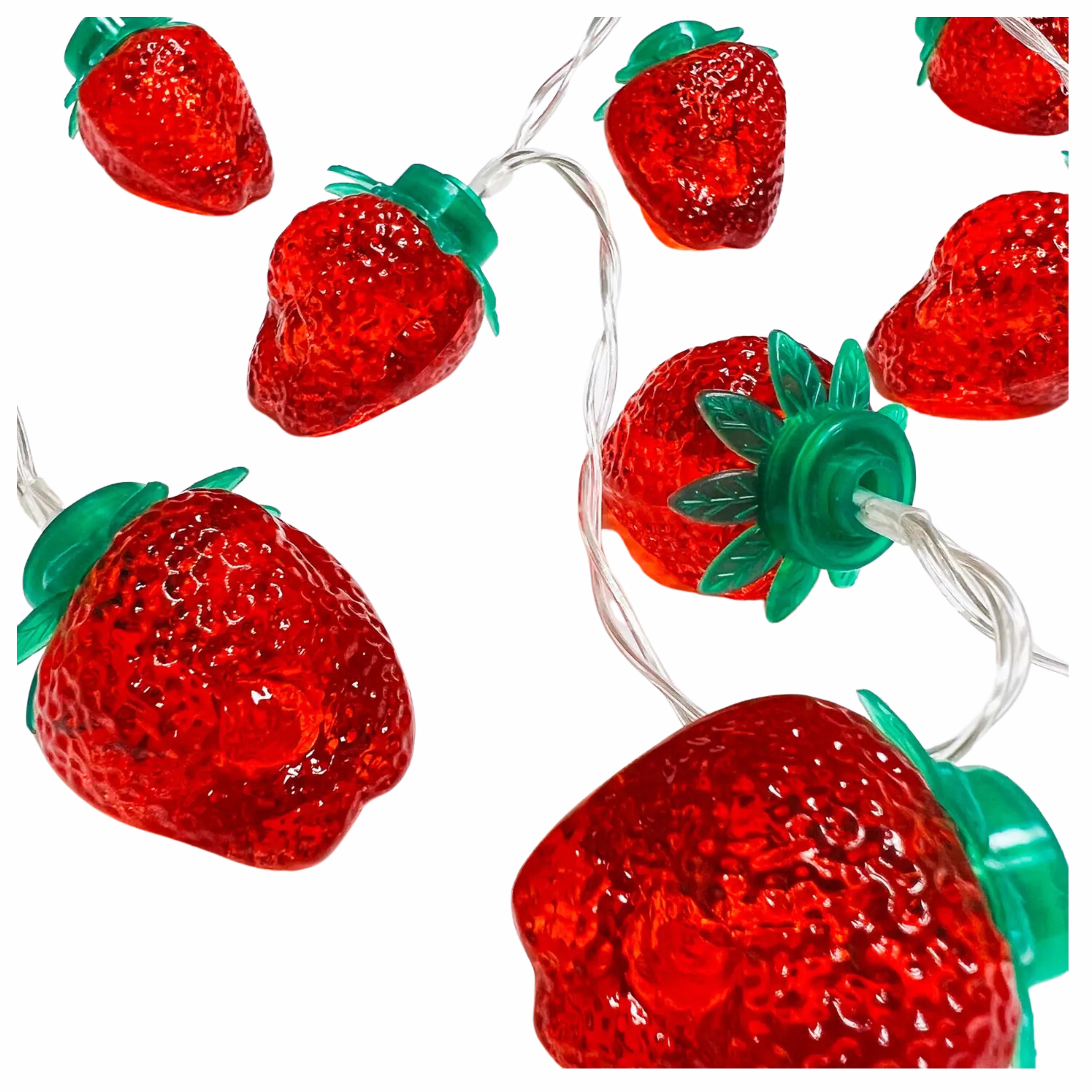 Strawberry String Lights minimalist art object  