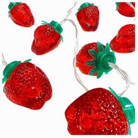 Strawberry String Lights minimalist art object  