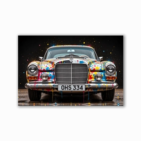 Street Art Benz by Adrian Vieriu framed mural artwork