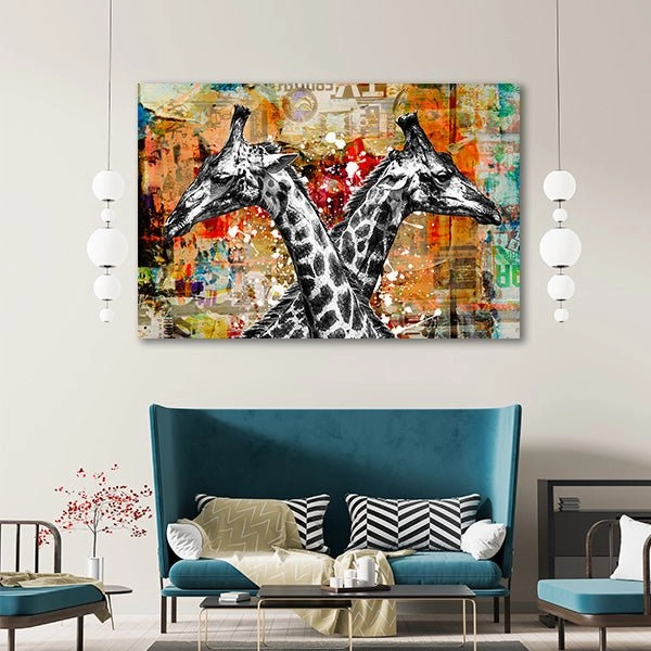 Street art giraffe 