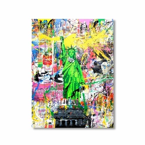 Street Art Liberty Statue by Banksy framed mural artwork