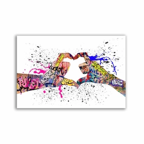 Street Art Love framed mural artwork