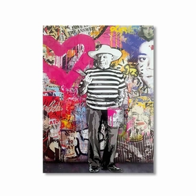 Street Artist by Banksy framed mural artwork
