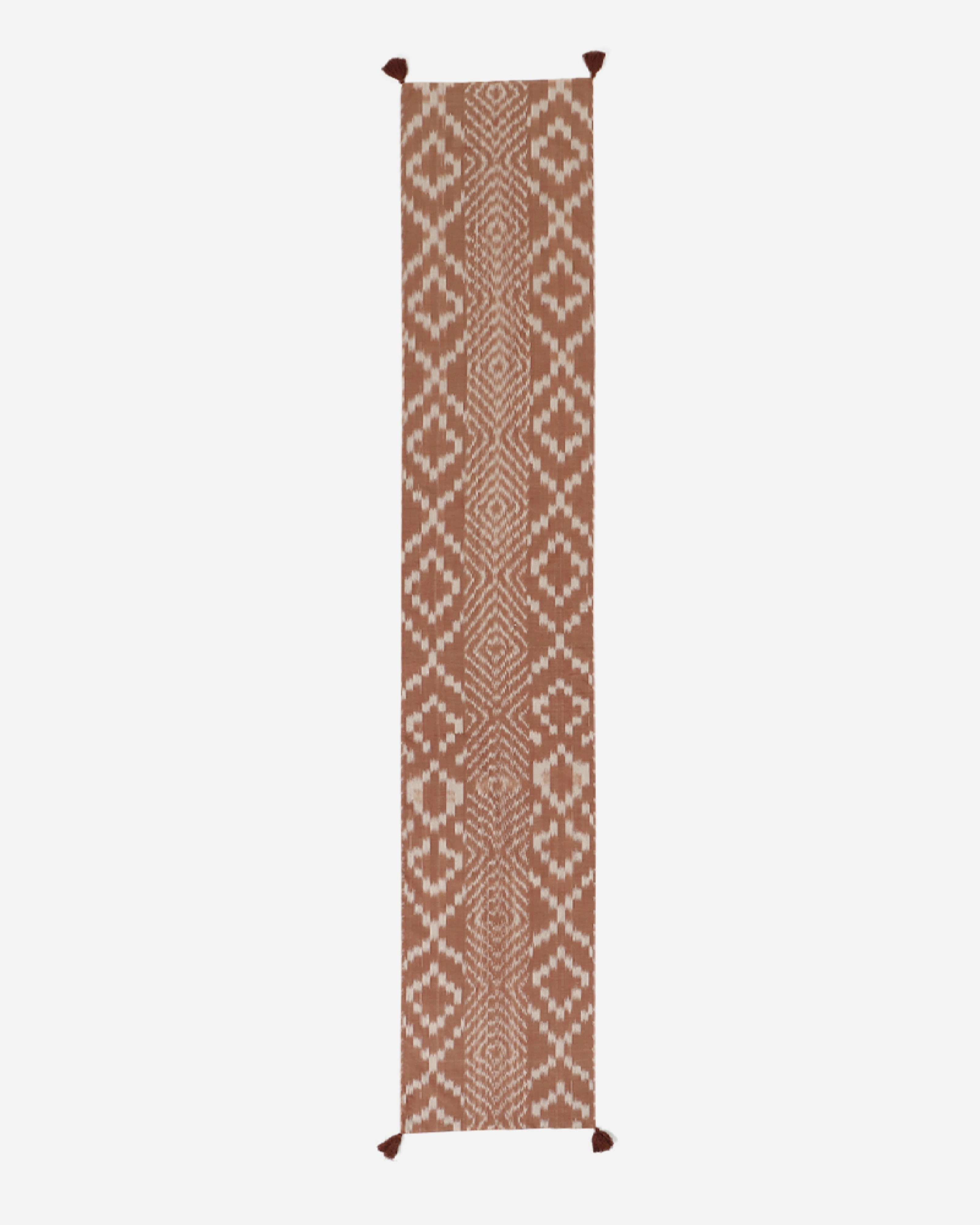 Stria Warp Ikat Cotton Table Runner
