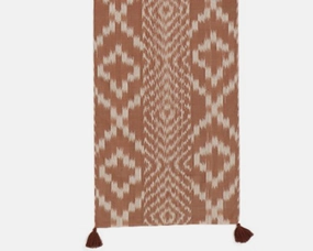 Stria Warp Ikat Cotton Table Runner ceramic table ornament