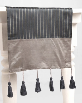 Stripe Satin Silk Cotton Table Runner ceramic table ornament