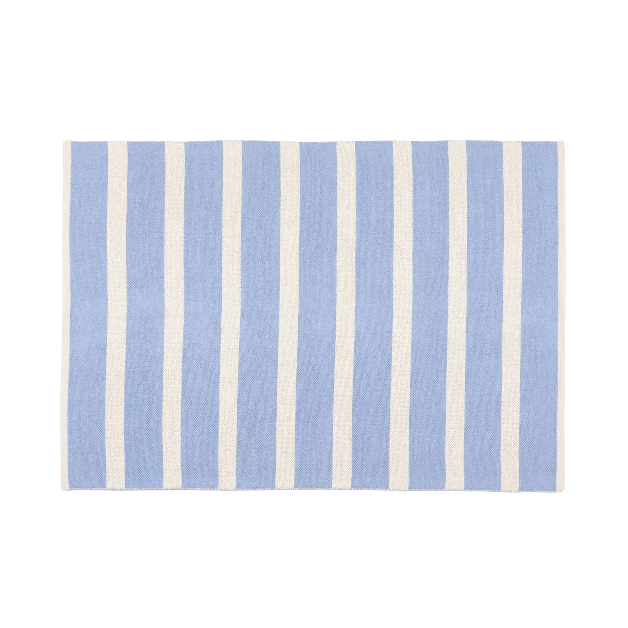 Striped Cotton Rug Medium 2000 X 1400 Light Blue X White neutral everyday carpet