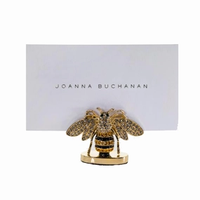 Stripey Bee Placecard Holders, Set of Two mini desktop sculpture