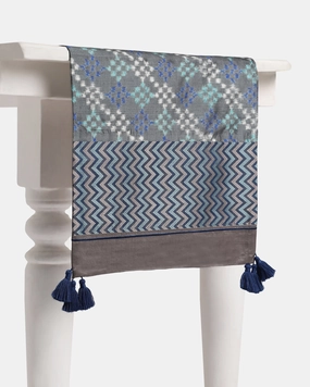 Strom Tal Double Ikat Silk Table Runner ceramic table ornament