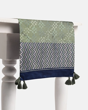 Strom Tal Warp Ikat Silk Table Runner ceramic table ornament