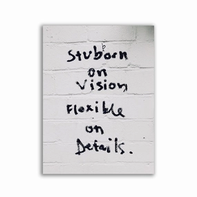 Stubborn on a vision framed mural artwork