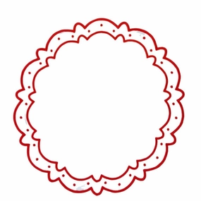 Studio Collection: Ava Placemats in Linen White/Red, Set of 4 cute desktop display