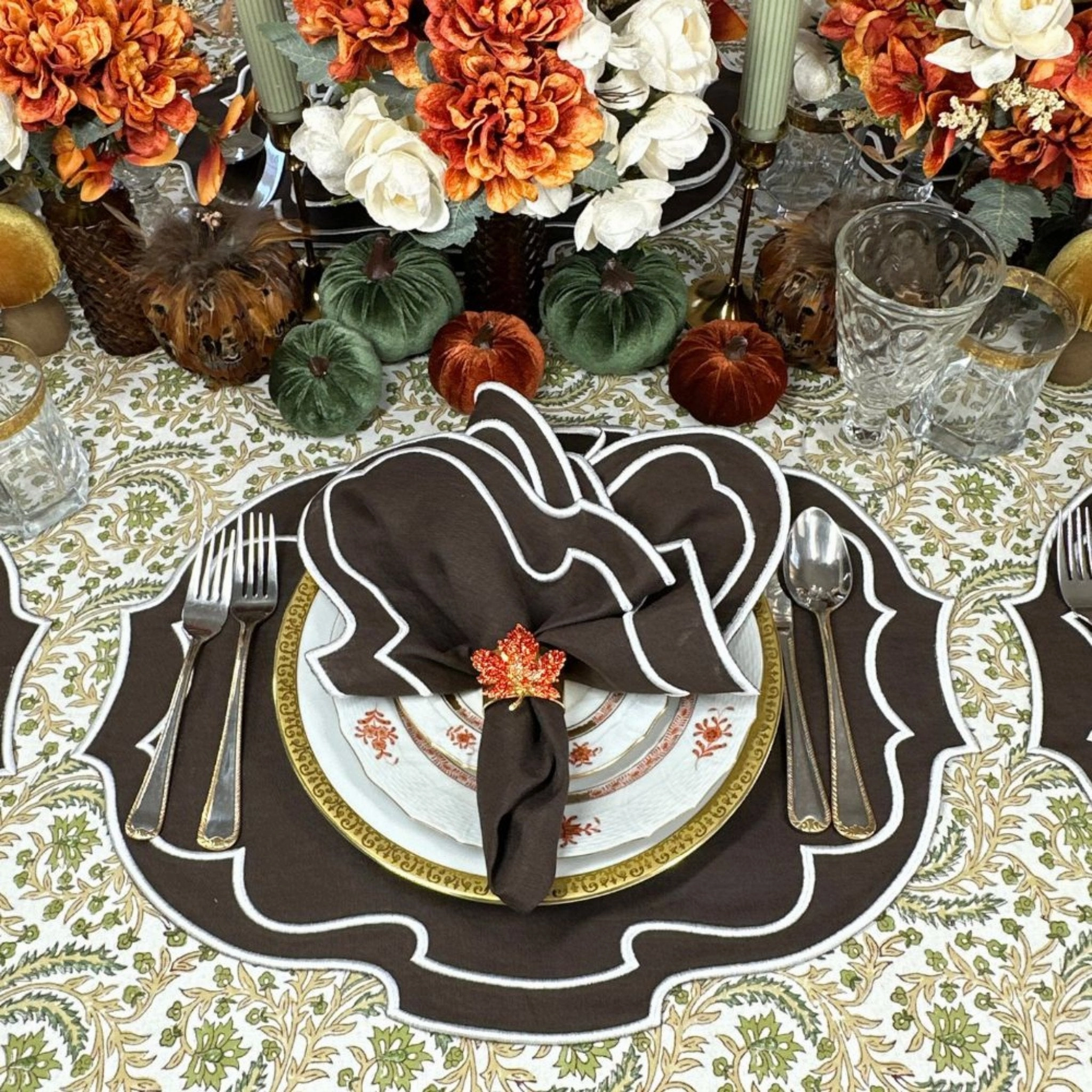 Studio Collection Belle Napkin in Cocoa, Set of 4