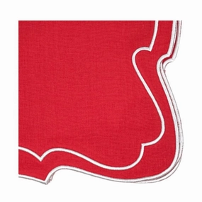 Studio Collection Belle Napkin in Red, Set of 4 mini desktop sculpture