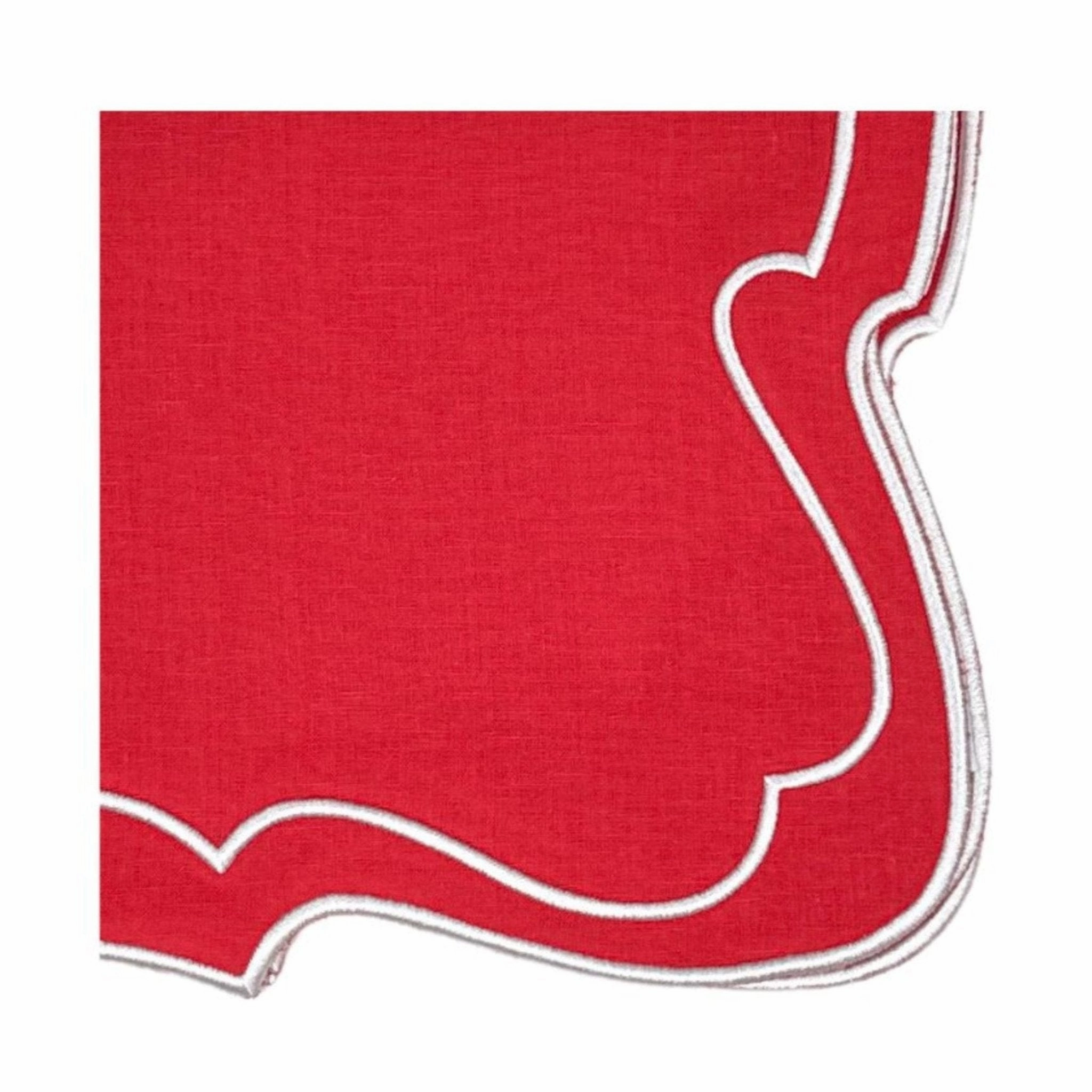 Studio Collection Belle Napkin in Red, Set of 4 mini desktop sculpture