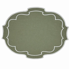 Studio Collection Belle Placemat in Sage, Set of 4 mini desktop sculpture