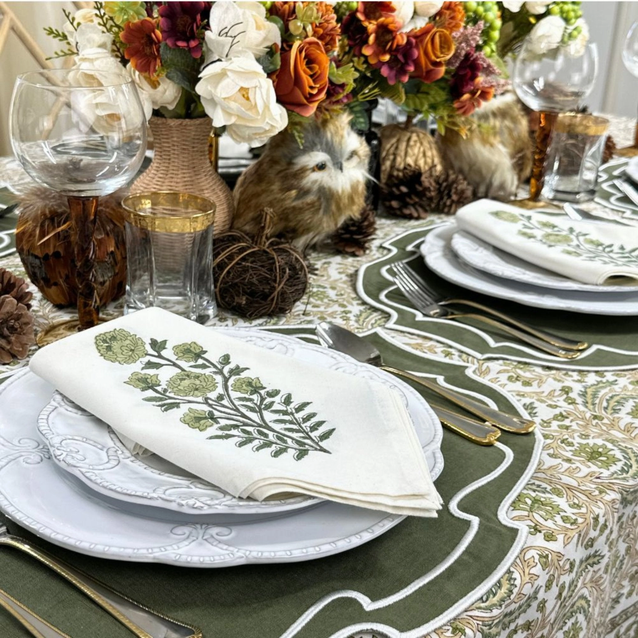 Studio Collection Belle Placemat in Sage, Set of 4