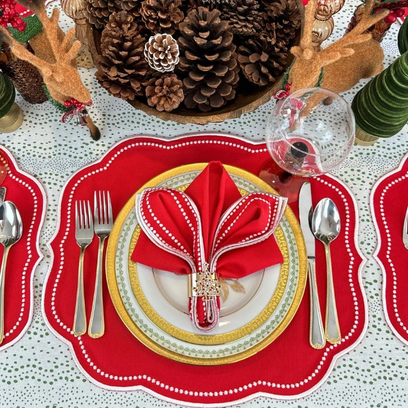 Studio Collection: Christmas Tree Napkin Ring, Set of 4