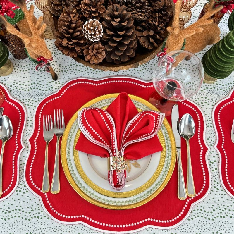 Studio Collection: Christmas Tree Napkin Ring, Set of 4