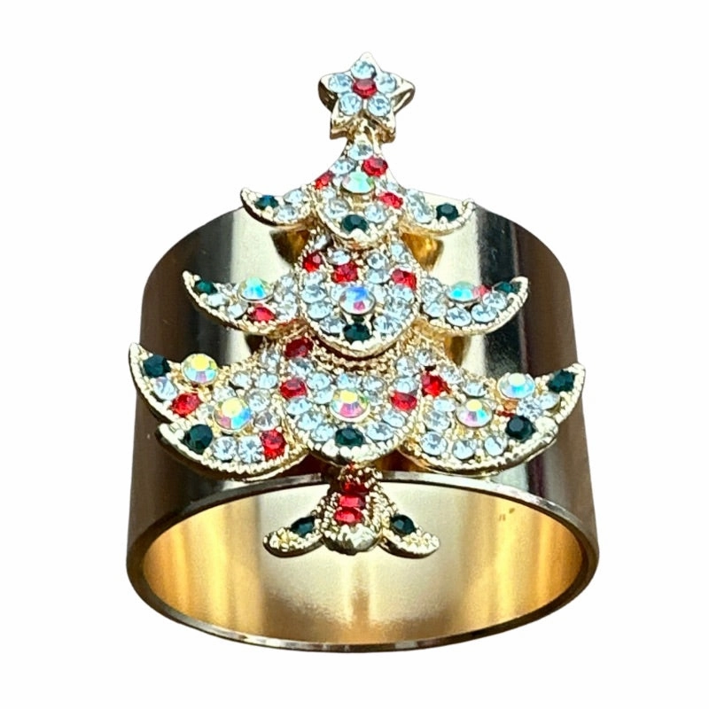 Studio Collection: Christmas Tree Napkin Ring, Set of 4