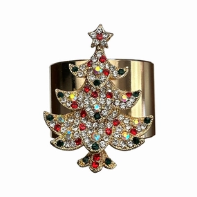 Studio Collection: Christmas Tree Napkin Ring, Set of 4 mini desktop sculpture